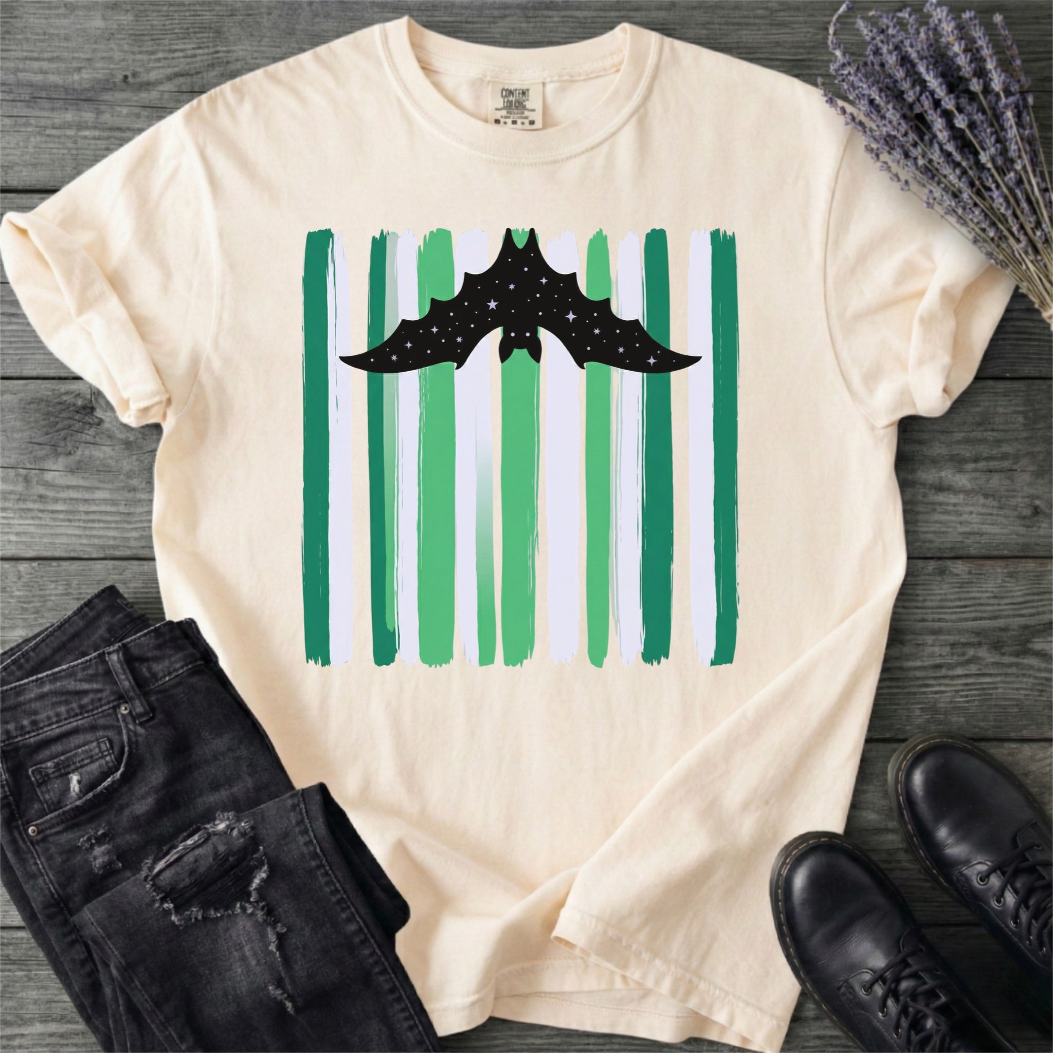 Celestial Dopamine Maximalist Bat T-Shirt