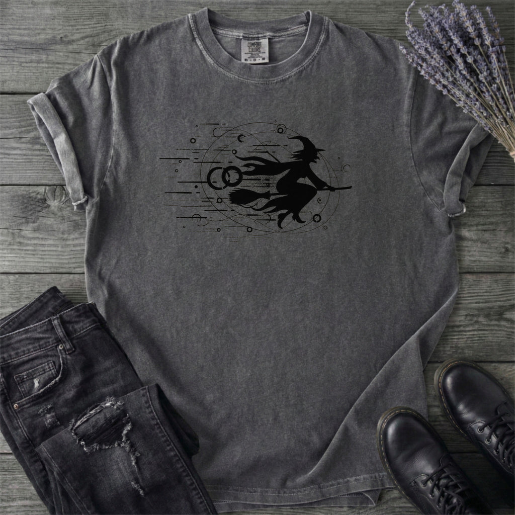 Flying Witch Grunge T-Shirt