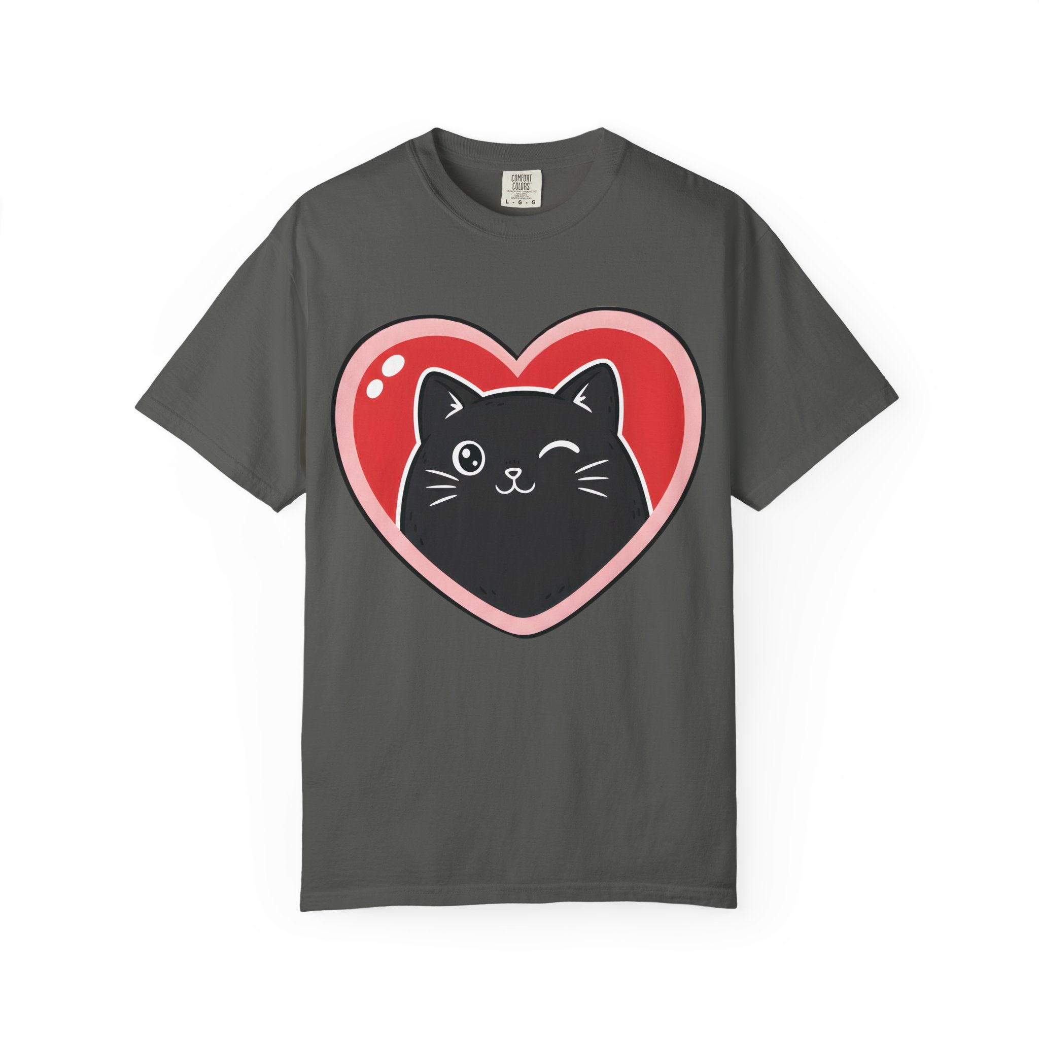 Black Cat Heart T-Shirt