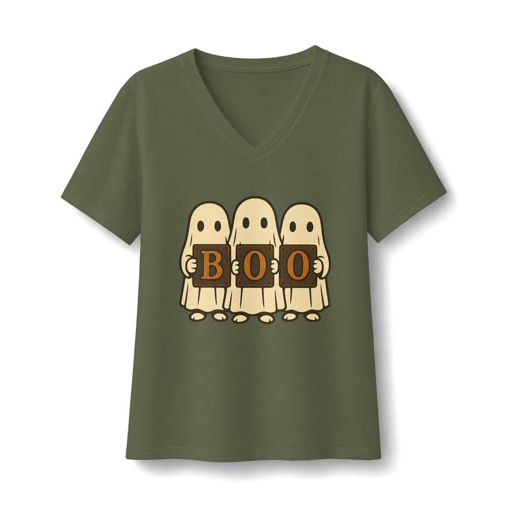 Boo Ghosts V-Neck T-Shirt