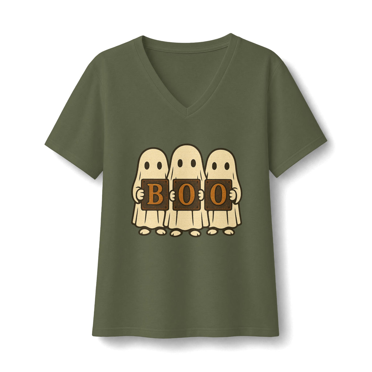 Boo Ghosts V-Neck T-Shirt