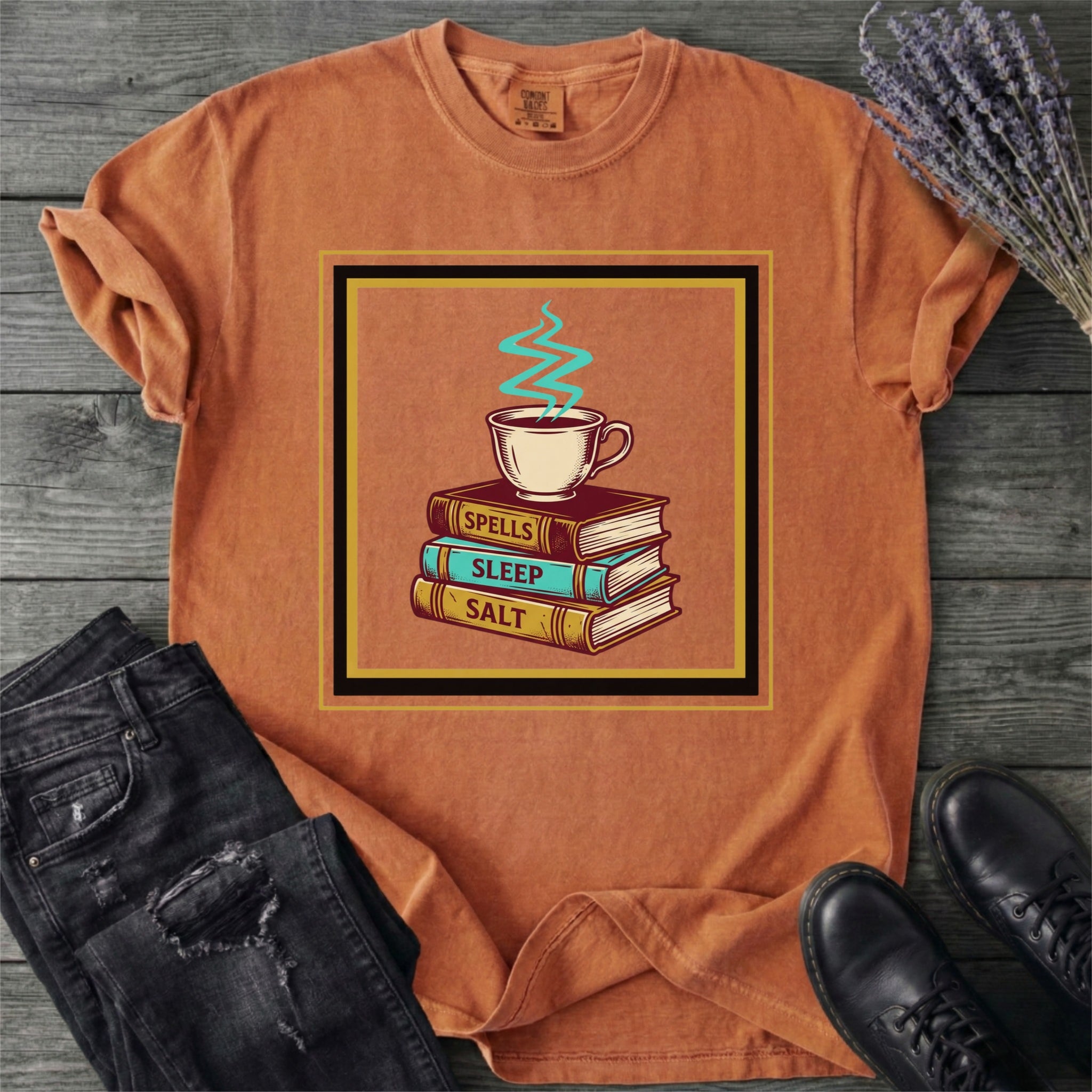 Spells Sleep Salt Coffee And Books T-Shirt