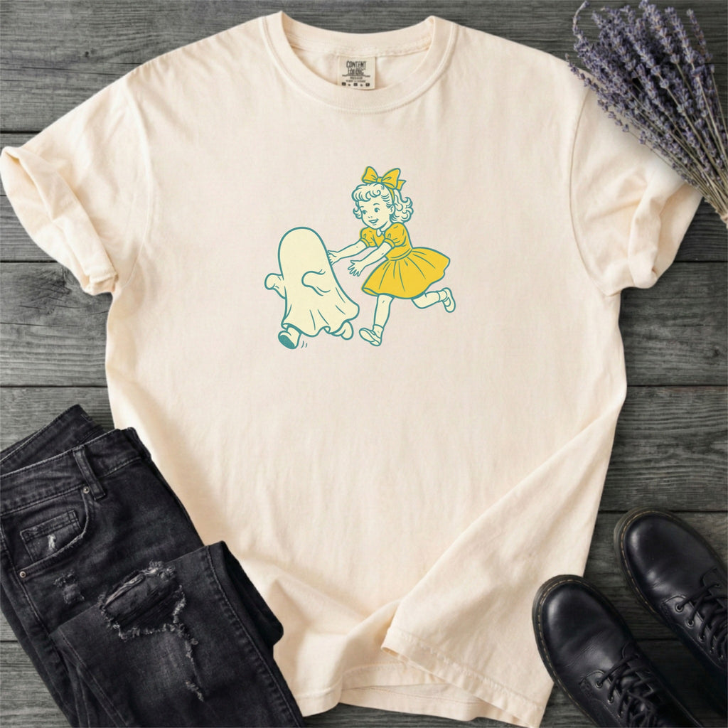 Girl Chasing Ghost T-Shirt