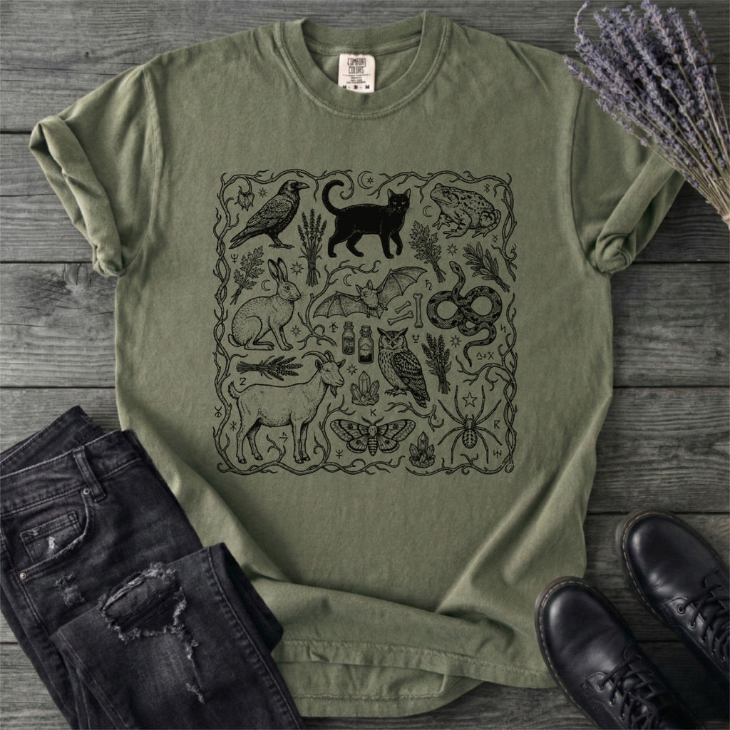 Witchy Familiars Field Guide T-Shirt