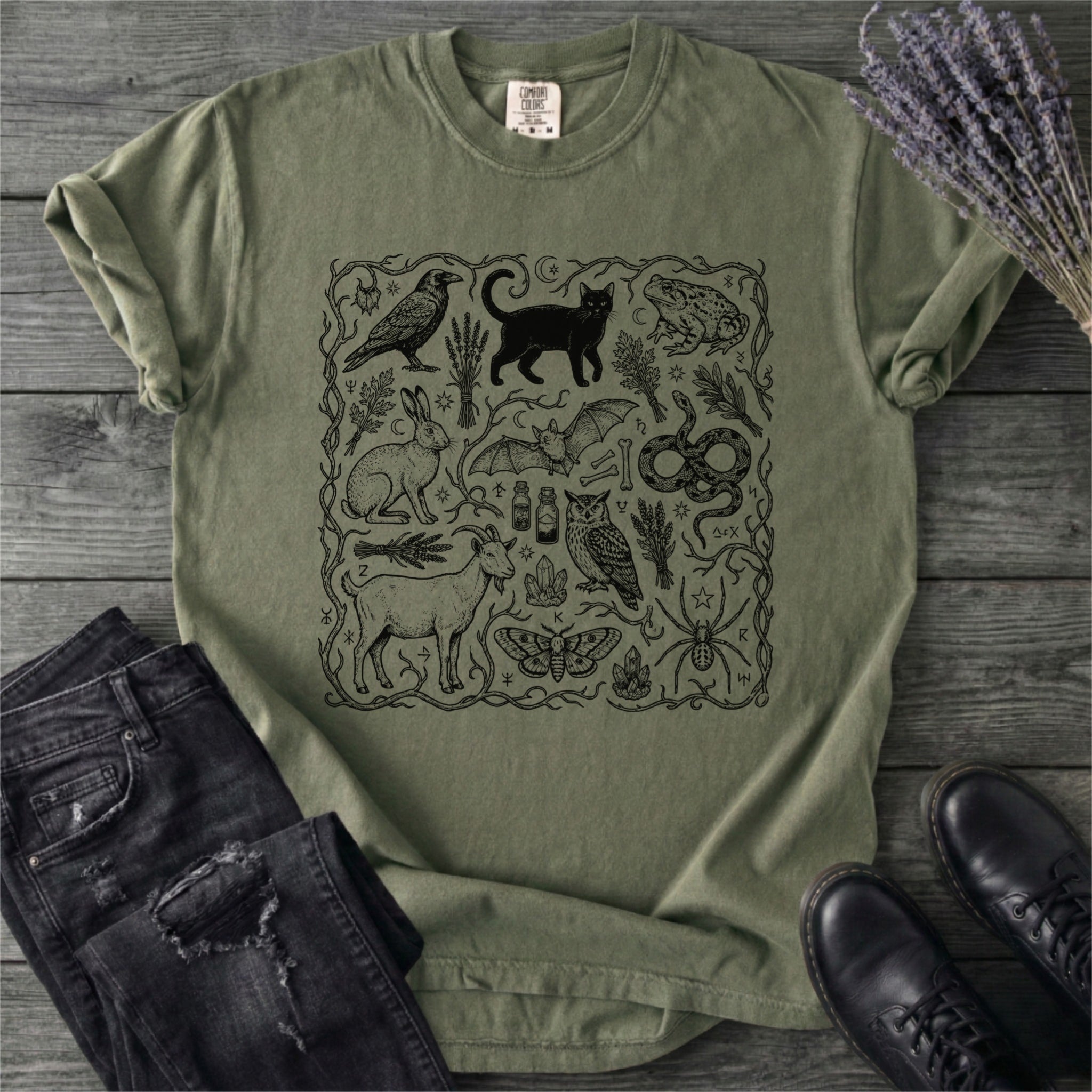 Witchy Familiars Field Guide T-Shirt