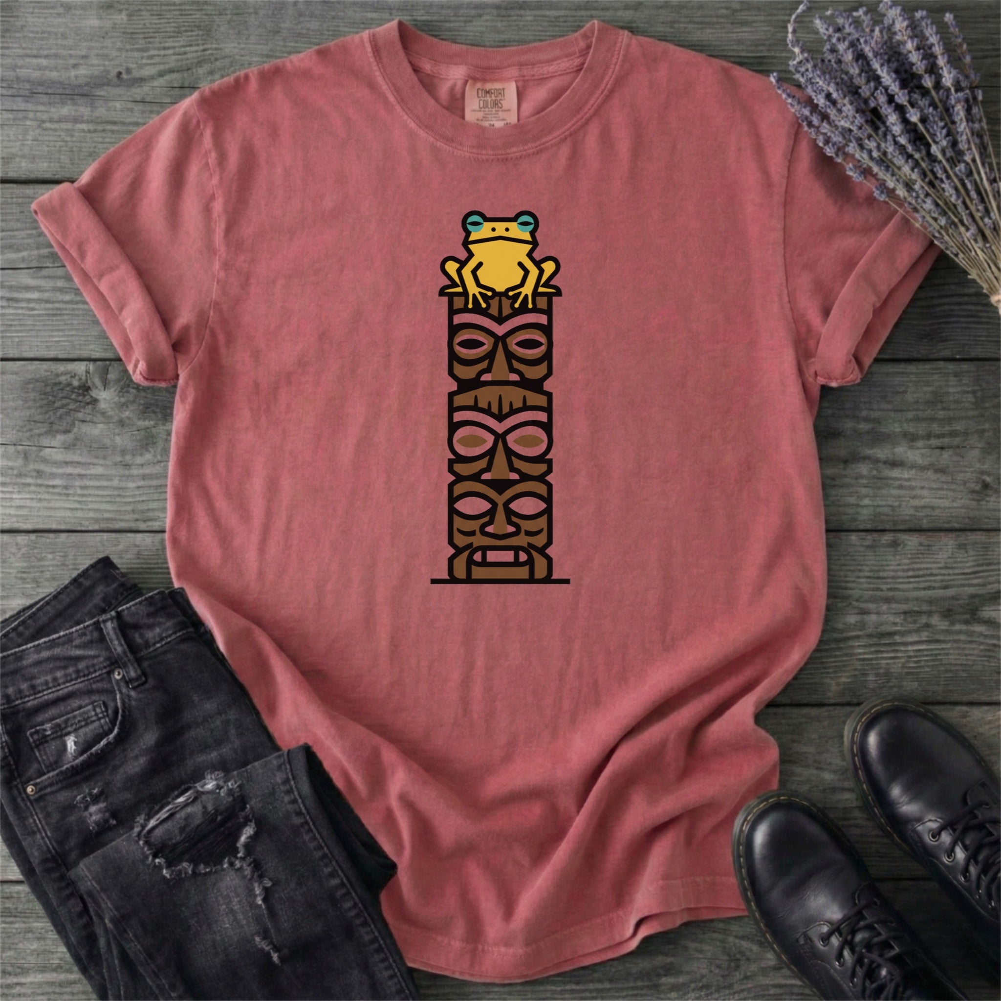 Tiki Tower Frog T-Shirt