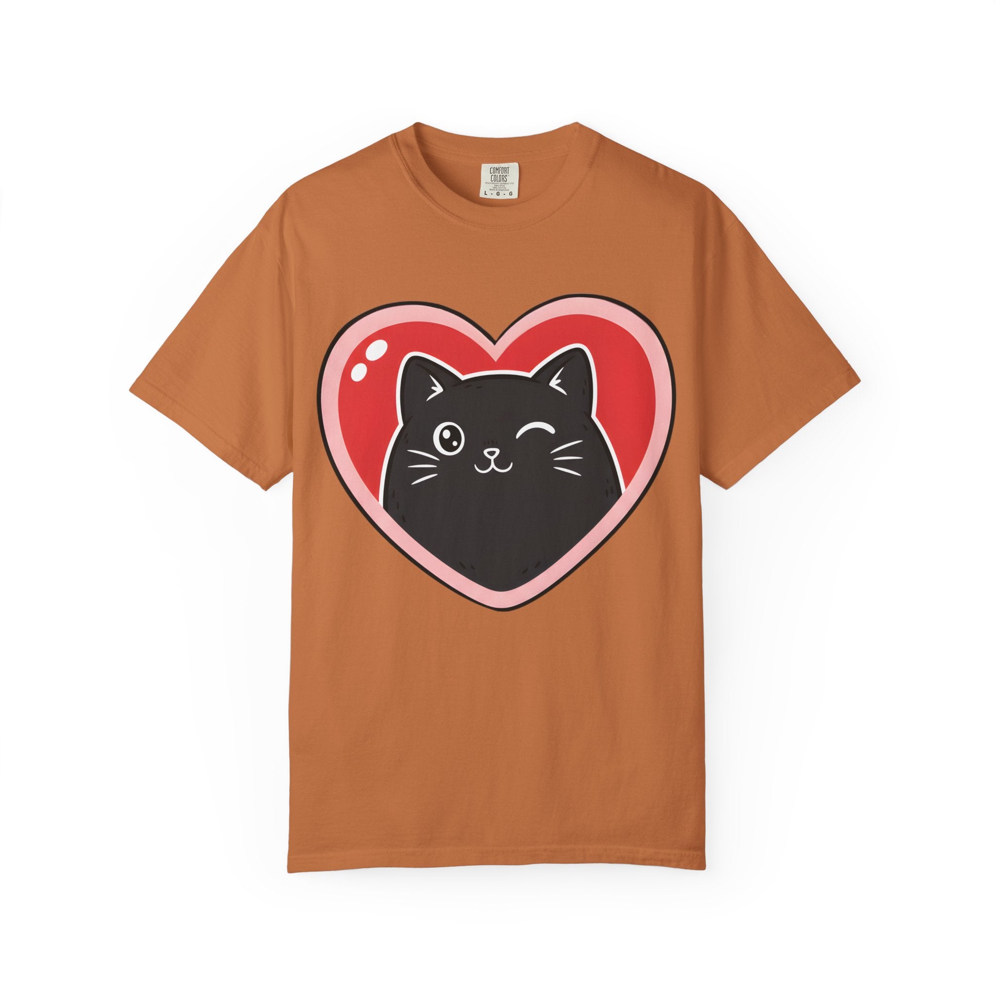 Black Cat Heart T-Shirt
