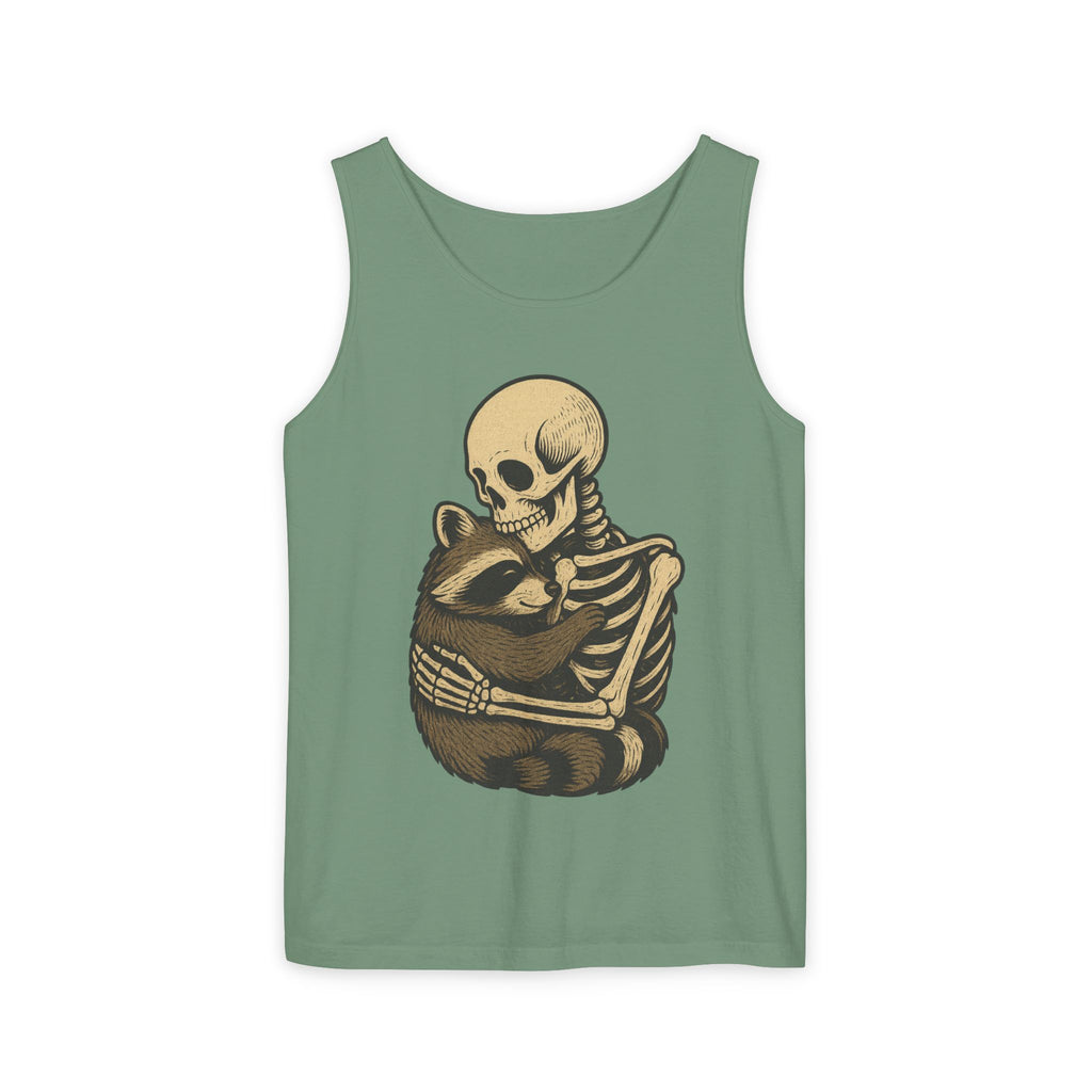 Skeleton Raccoon Hug Tank Top