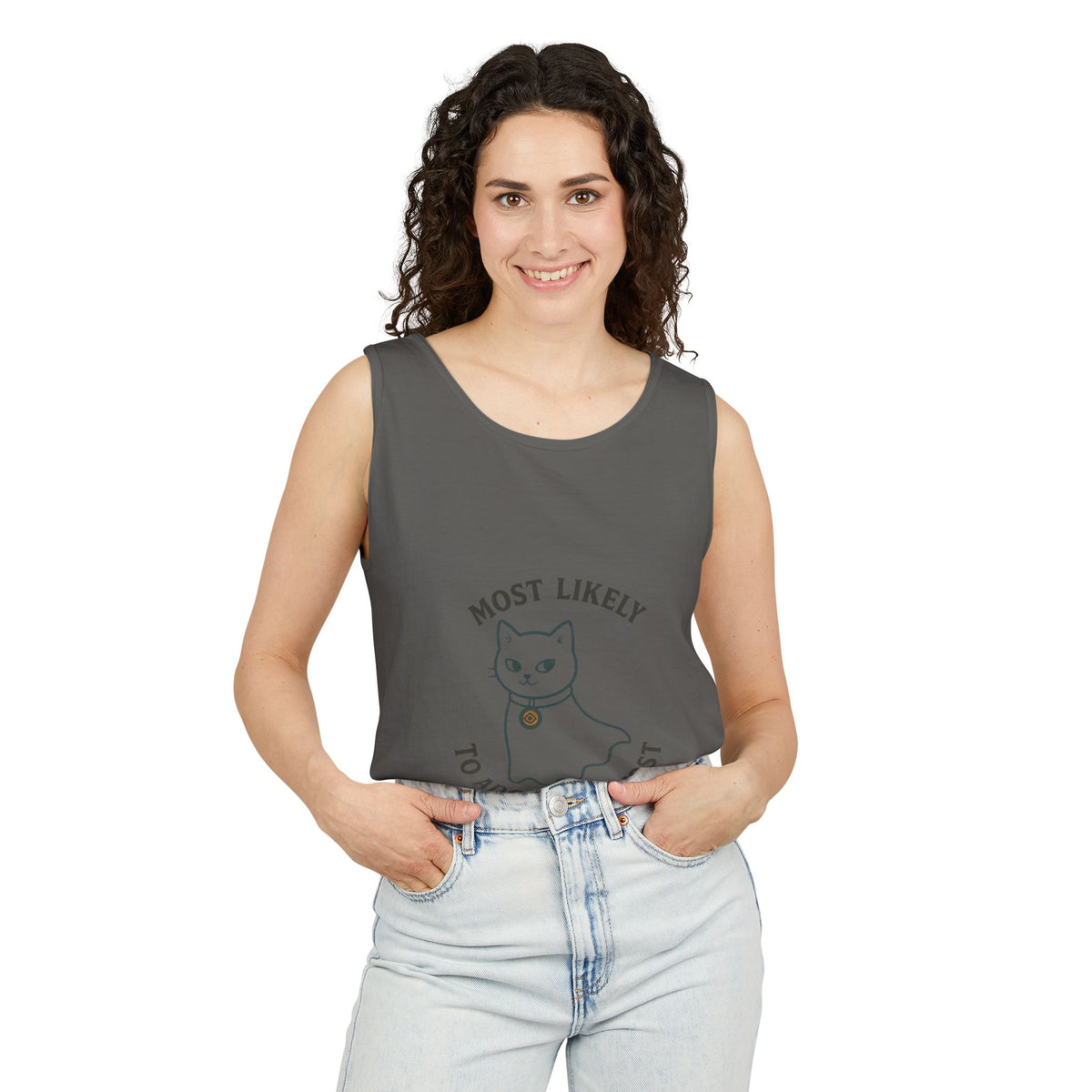 Most Likely To Adopt A Ghost Cat Tank Top
