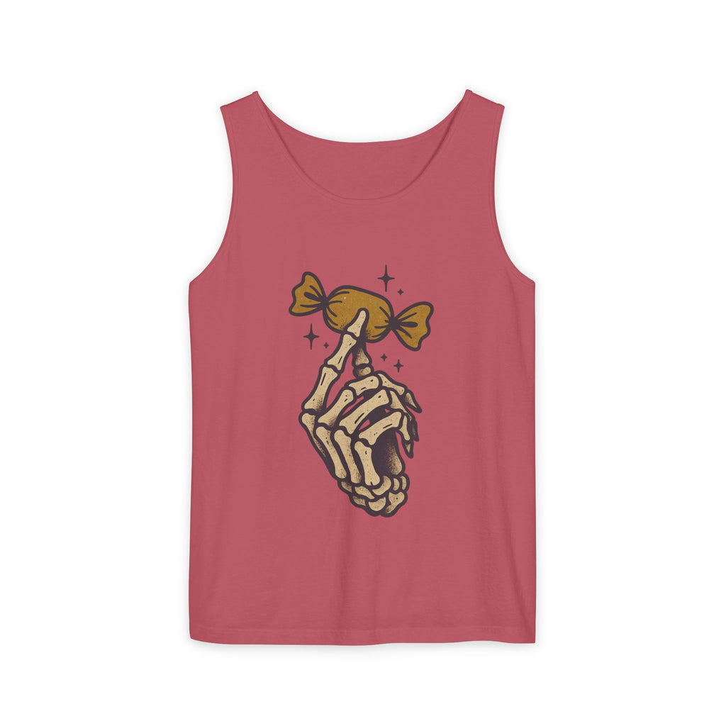 Skeleton Hand Holding Candy Tank Top