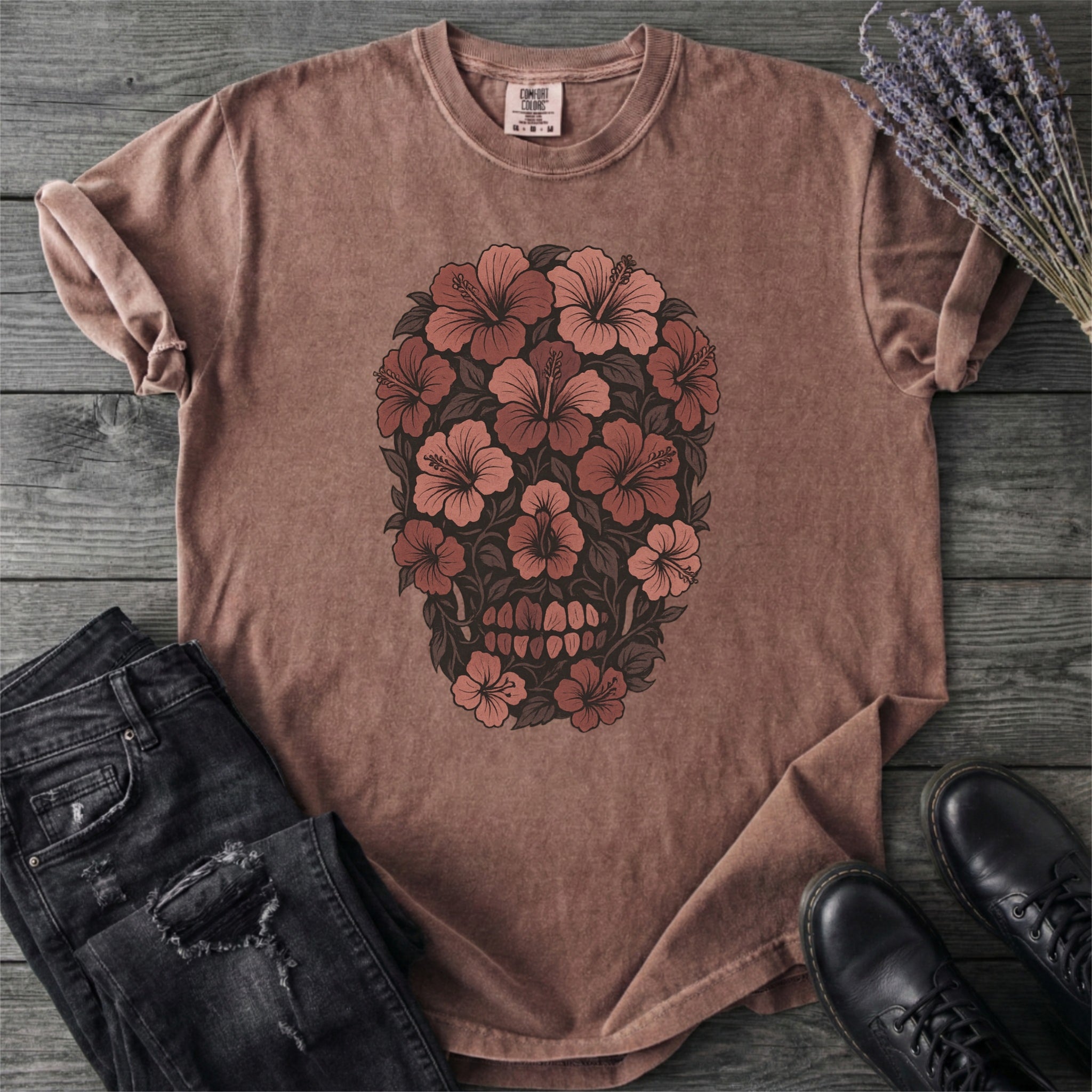 Hibiscus Skull T-Shirt