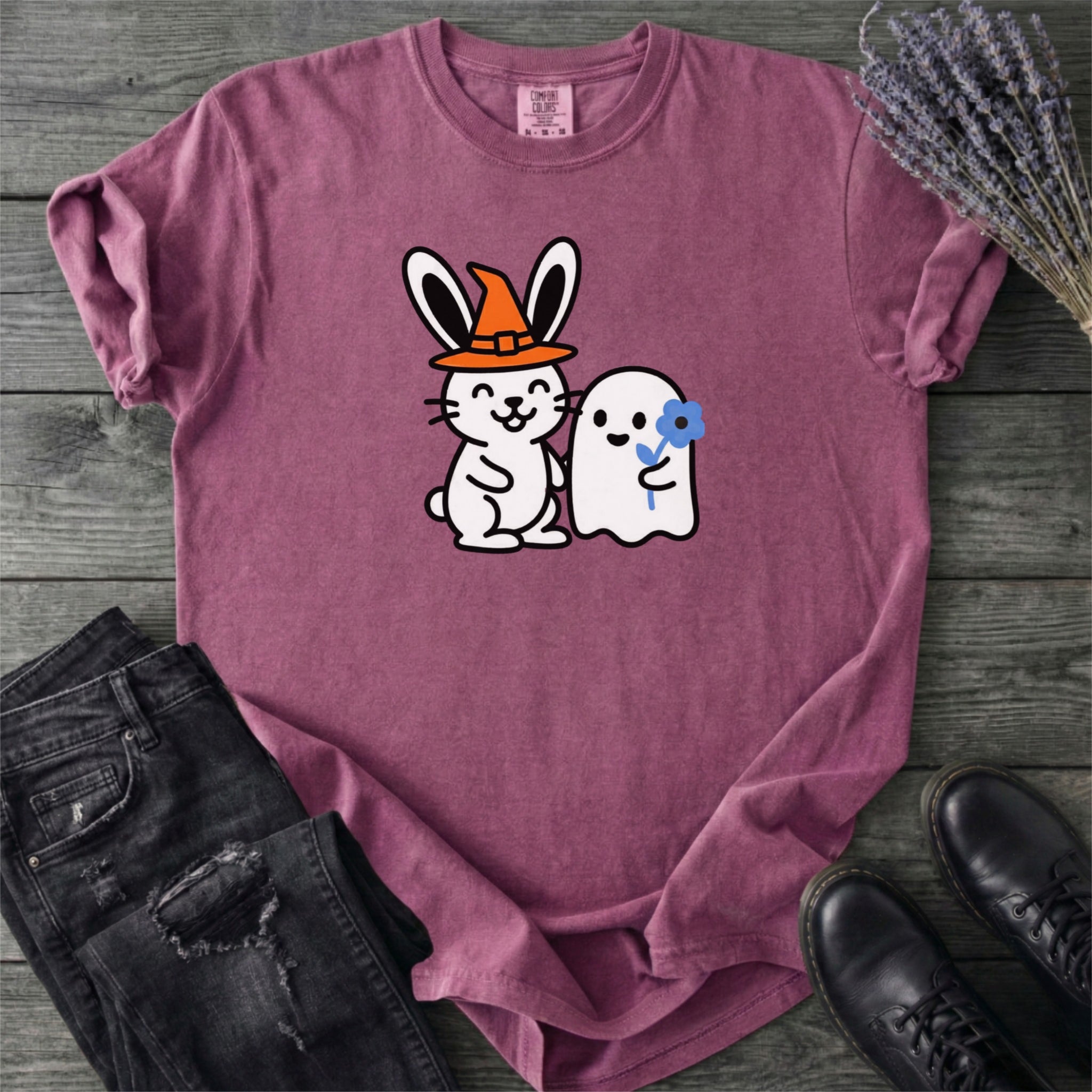 Spring Rabbit Ghost Friends T-Shirt