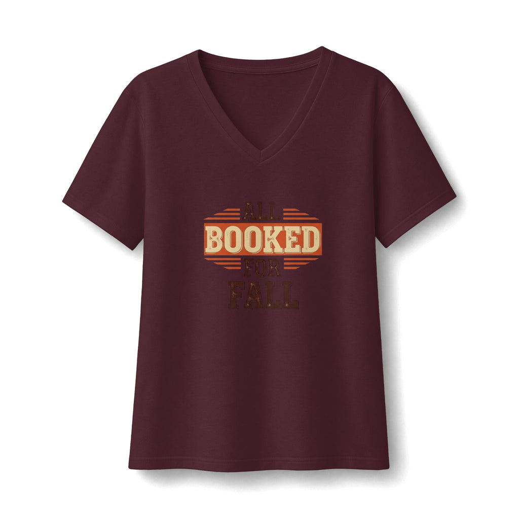 All Booked For Fall V-Neck T-Shirt