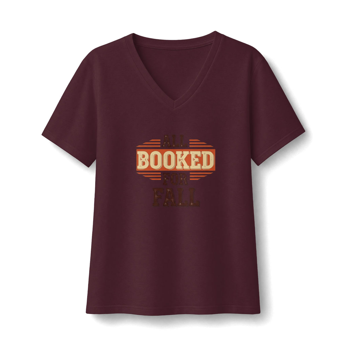 All Booked For Fall V-Neck T-Shirt