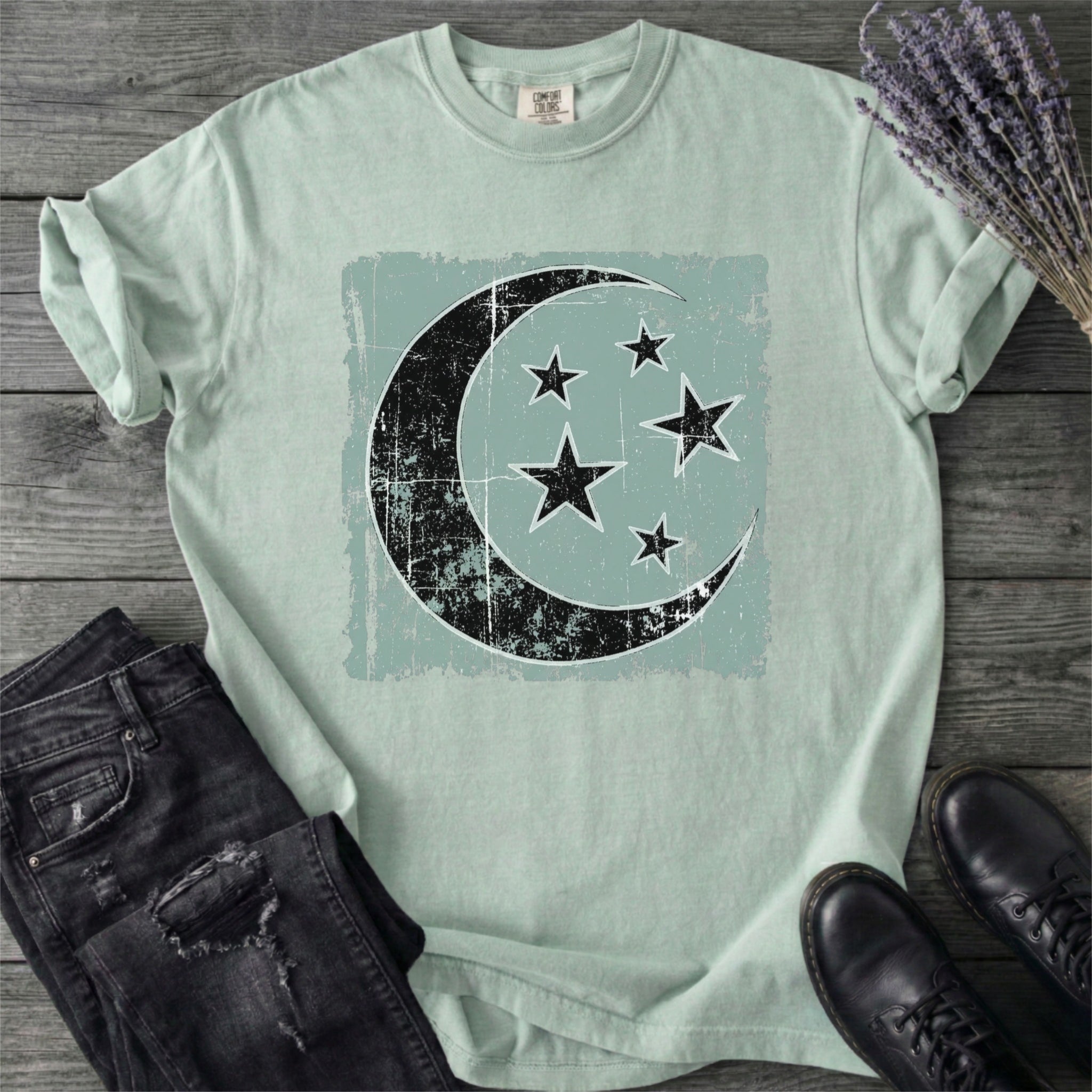 Crescent Moon Grunge T-Shirt