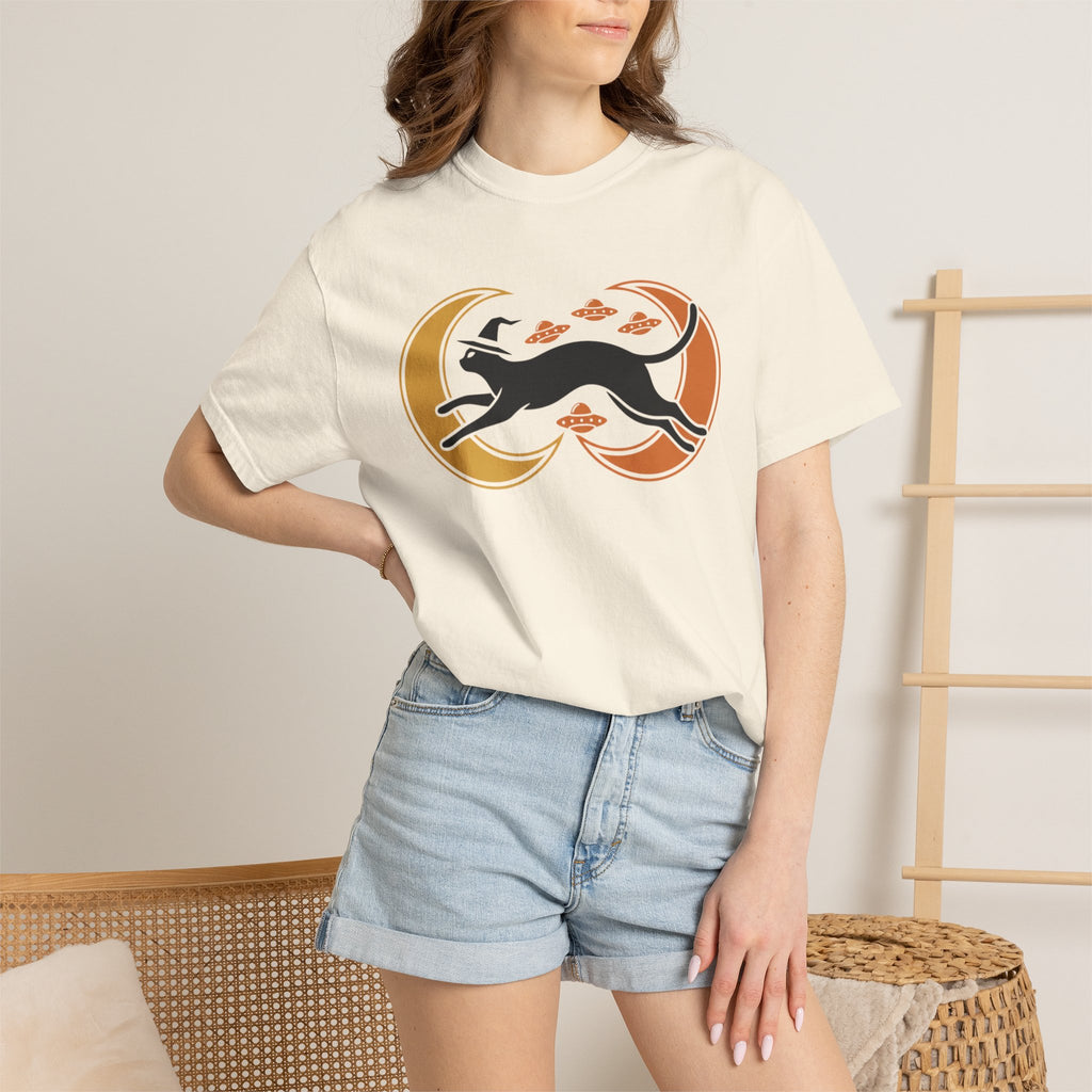 Witch Cat Celestial Ufo T-Shirt