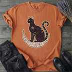 Celestial Cat Silhouette T-Shirt