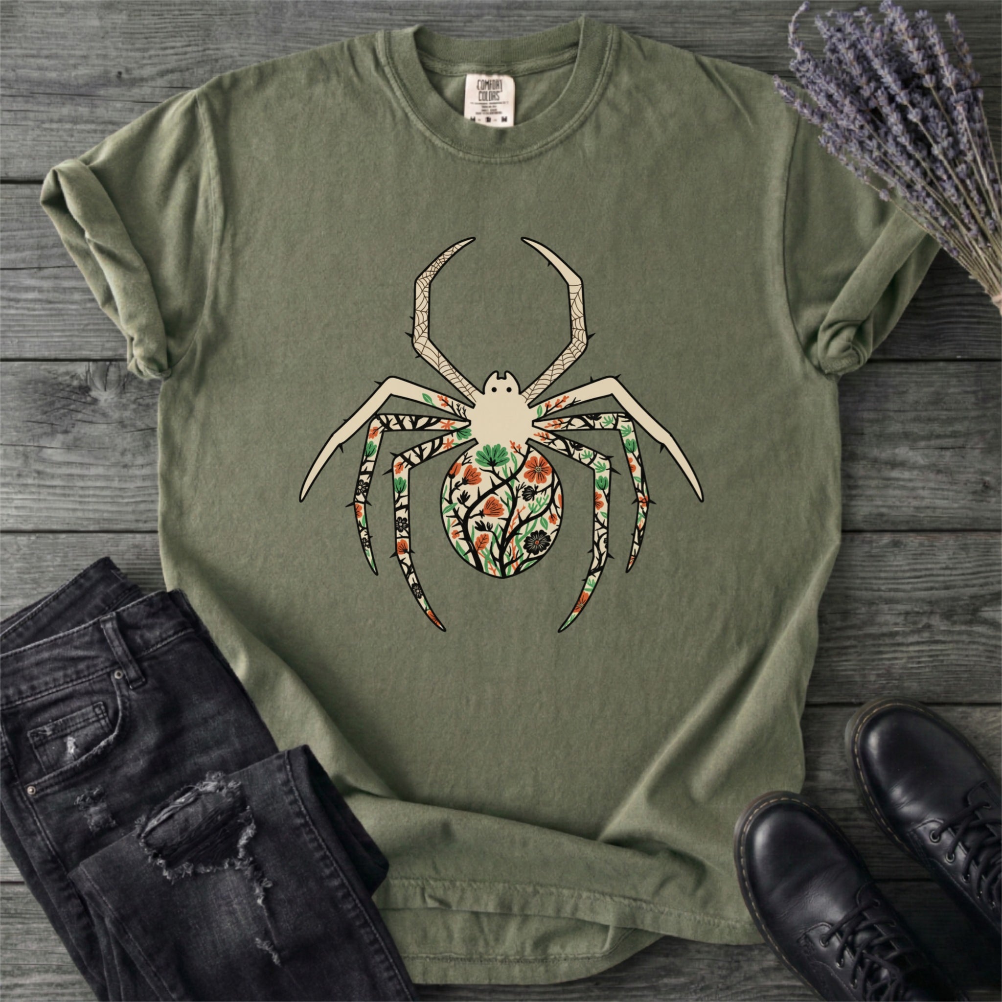 Boho Floral Spider T-Shirt