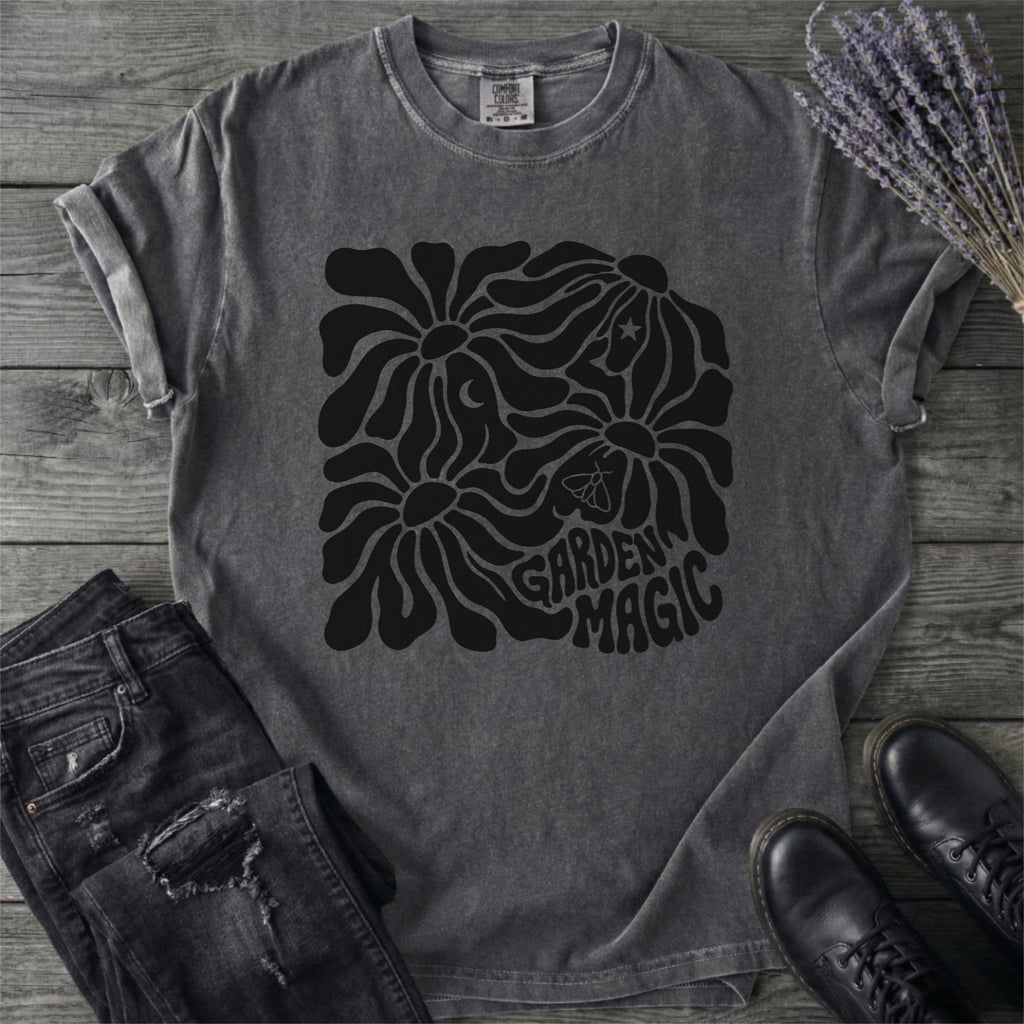 Garden Magic Retro Flowers T-Shirt