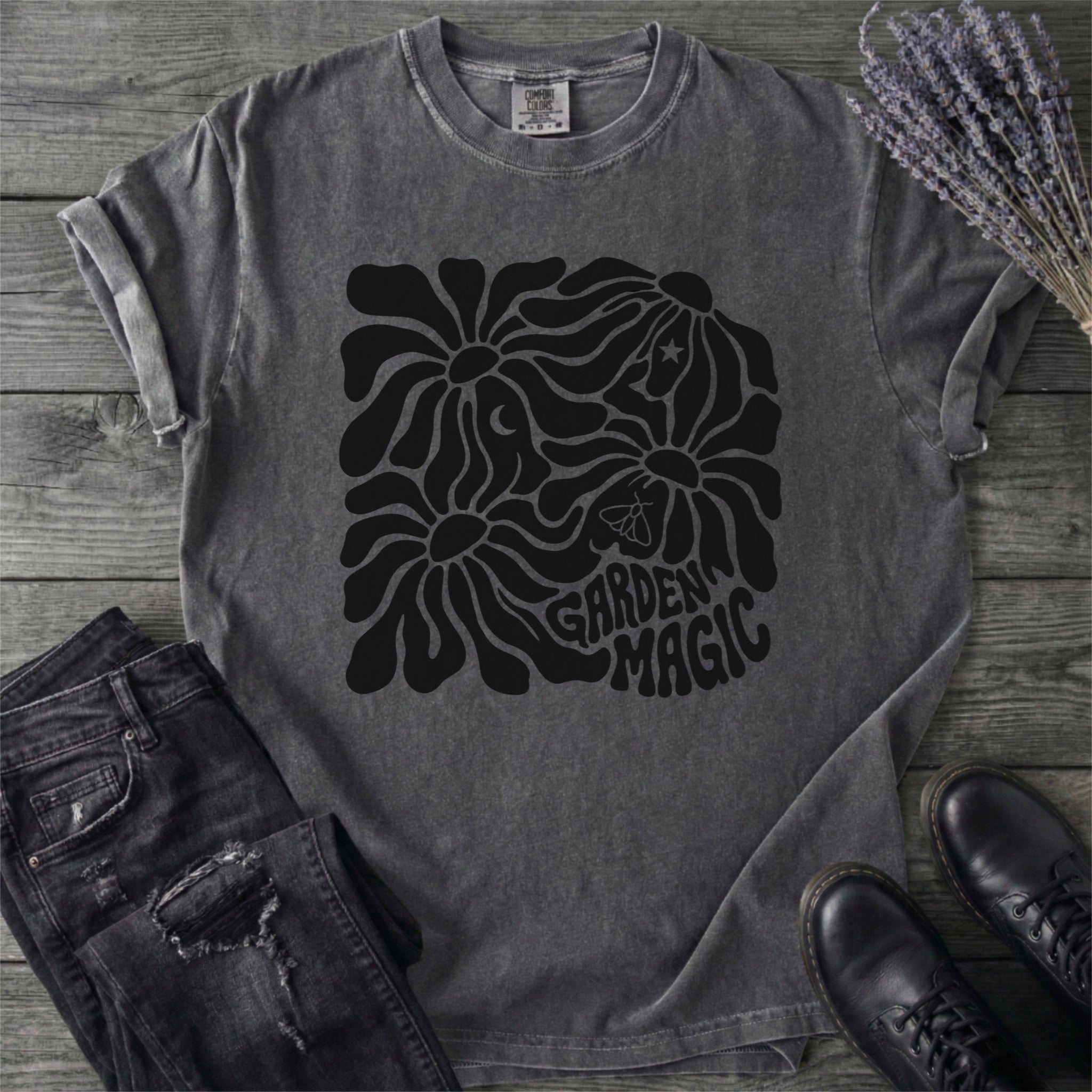 Garden Magic Retro Flowers T-Shirt
