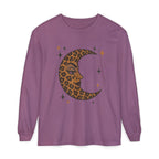 Leopard Print Crescent Moon Long Sleeve T-Shirt