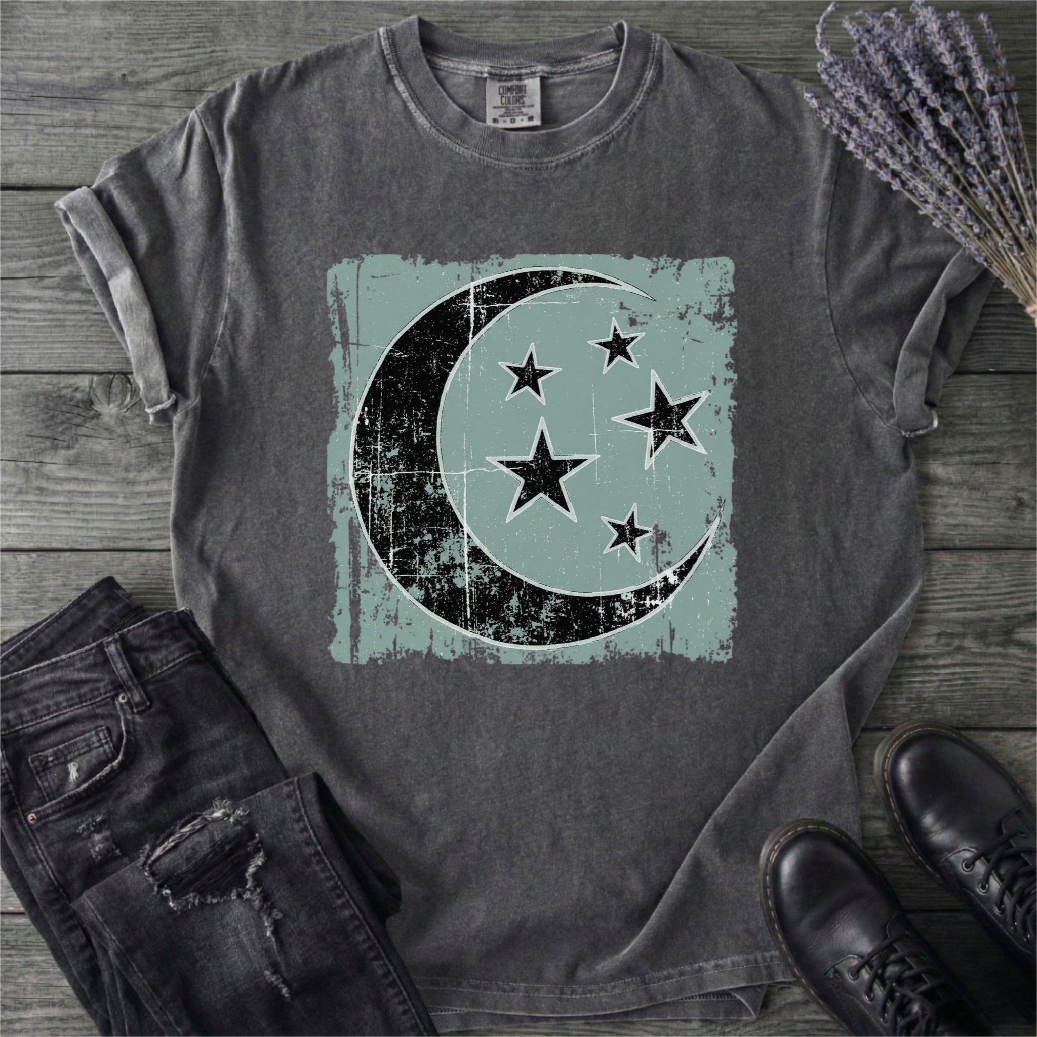 Crescent Moon Grunge T-Shirt