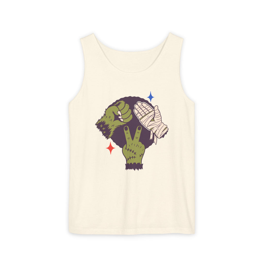 Classic Monster Rock Paper Scissor Game Tank Top