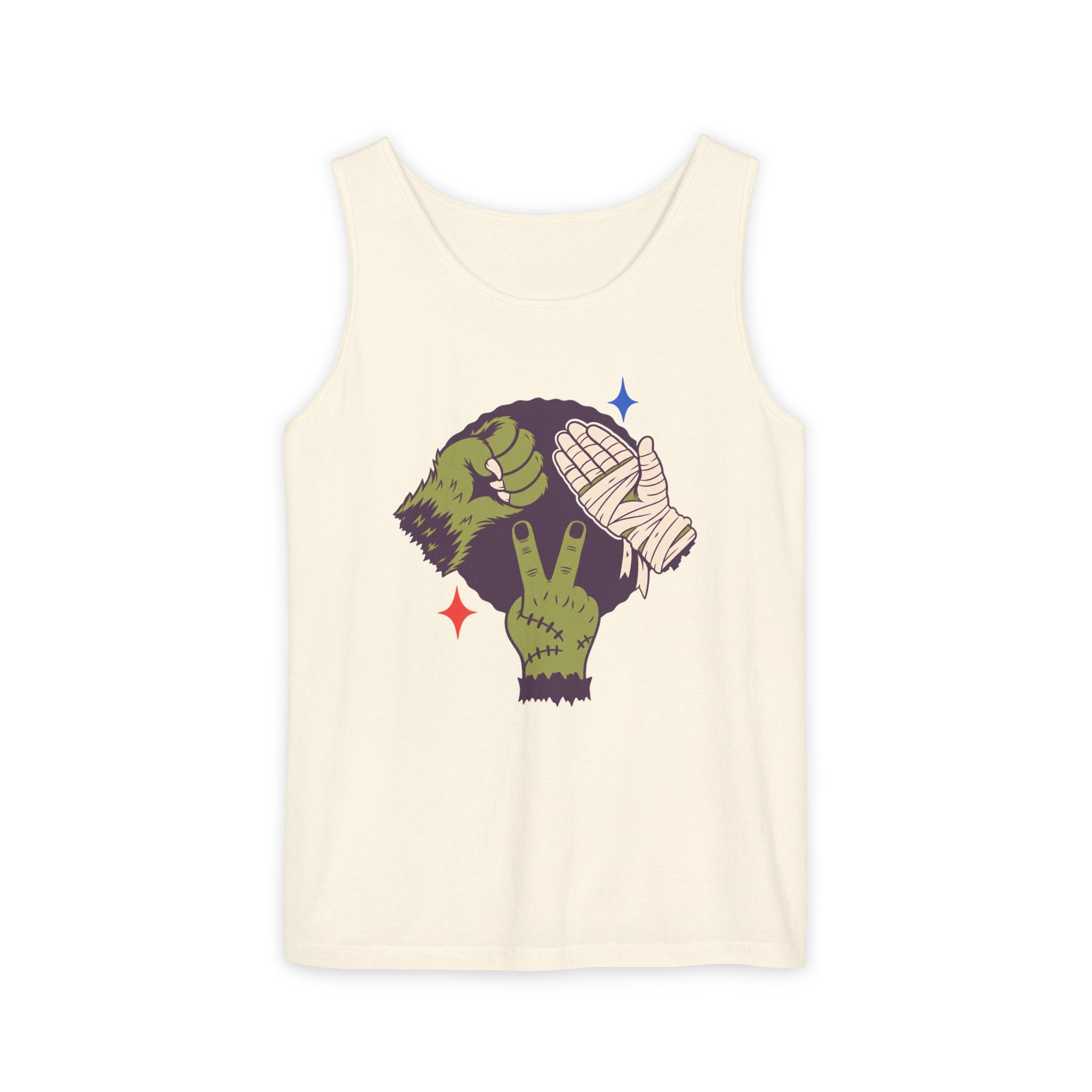 Classic Monster Rock Paper Scissor Game Tank Top