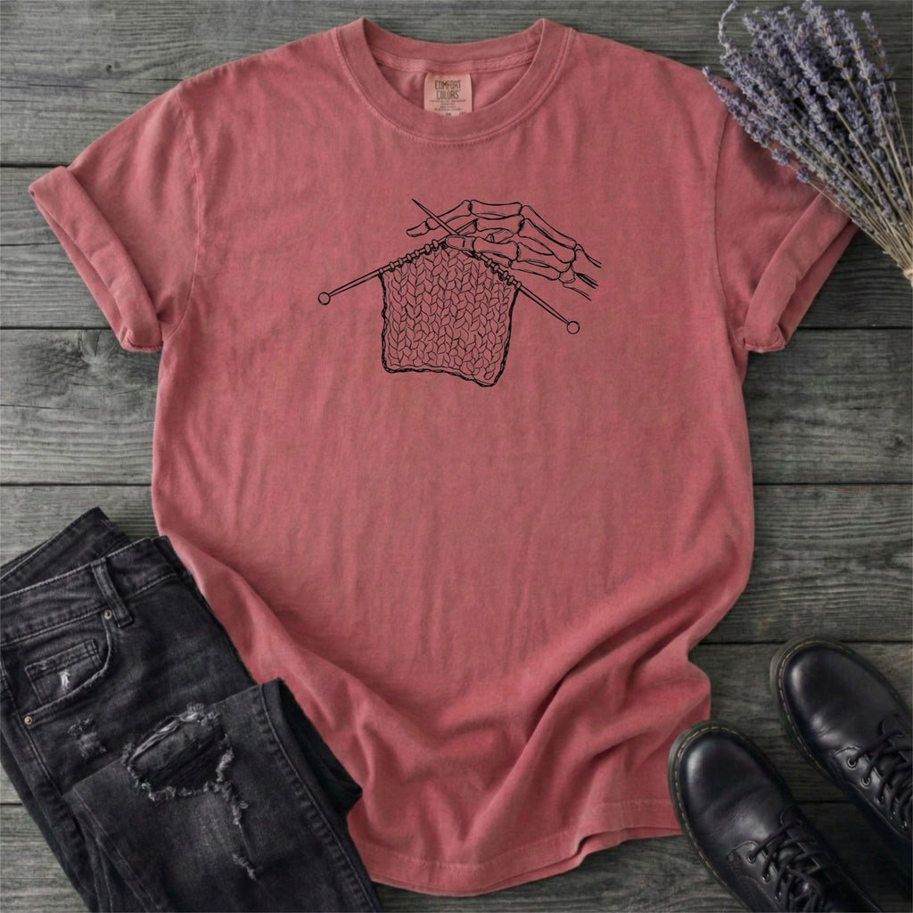 Skeleton Knitting T-Shirt