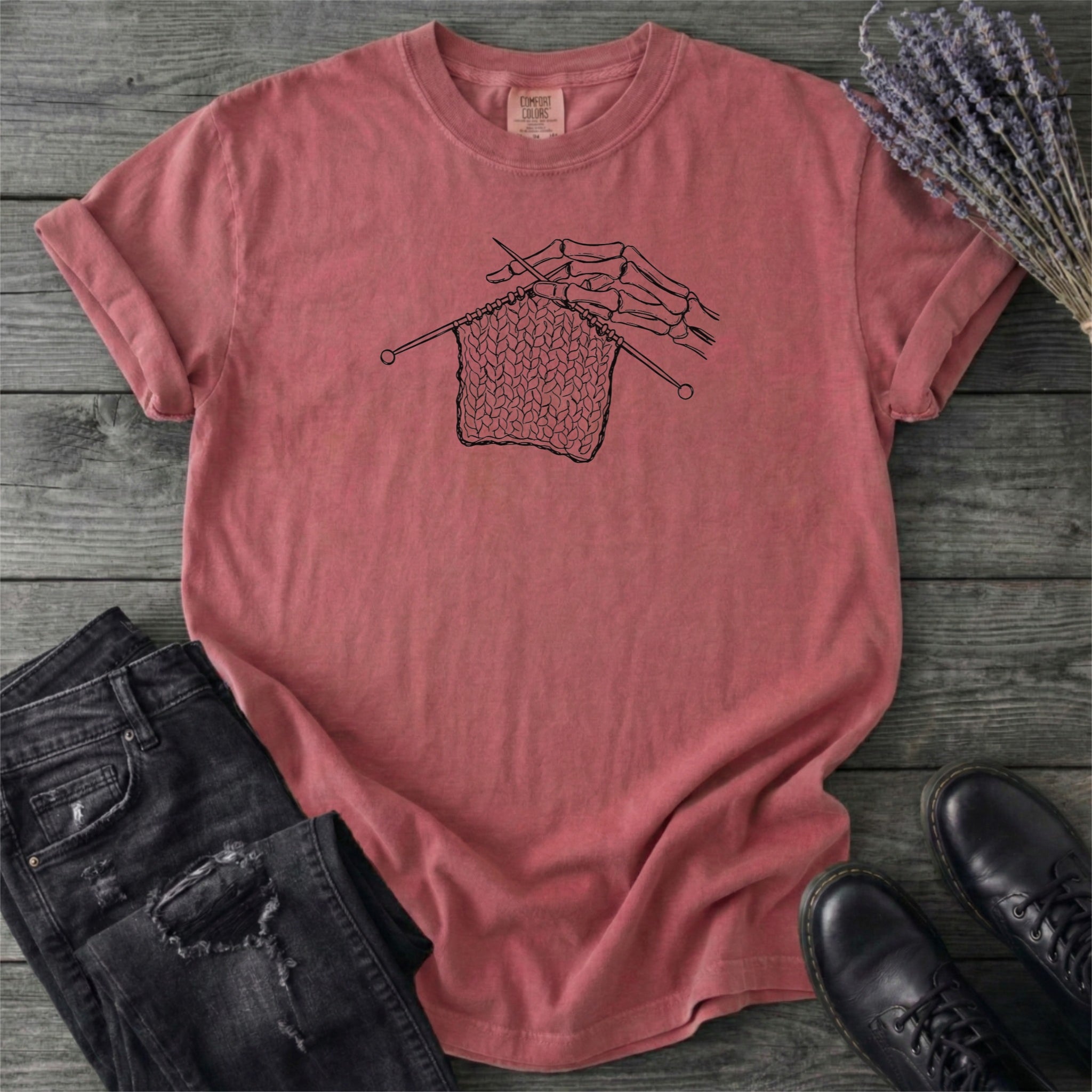 Skeleton Knitting T-Shirt