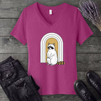 Raccoon Arch V-Neck T-Shirt