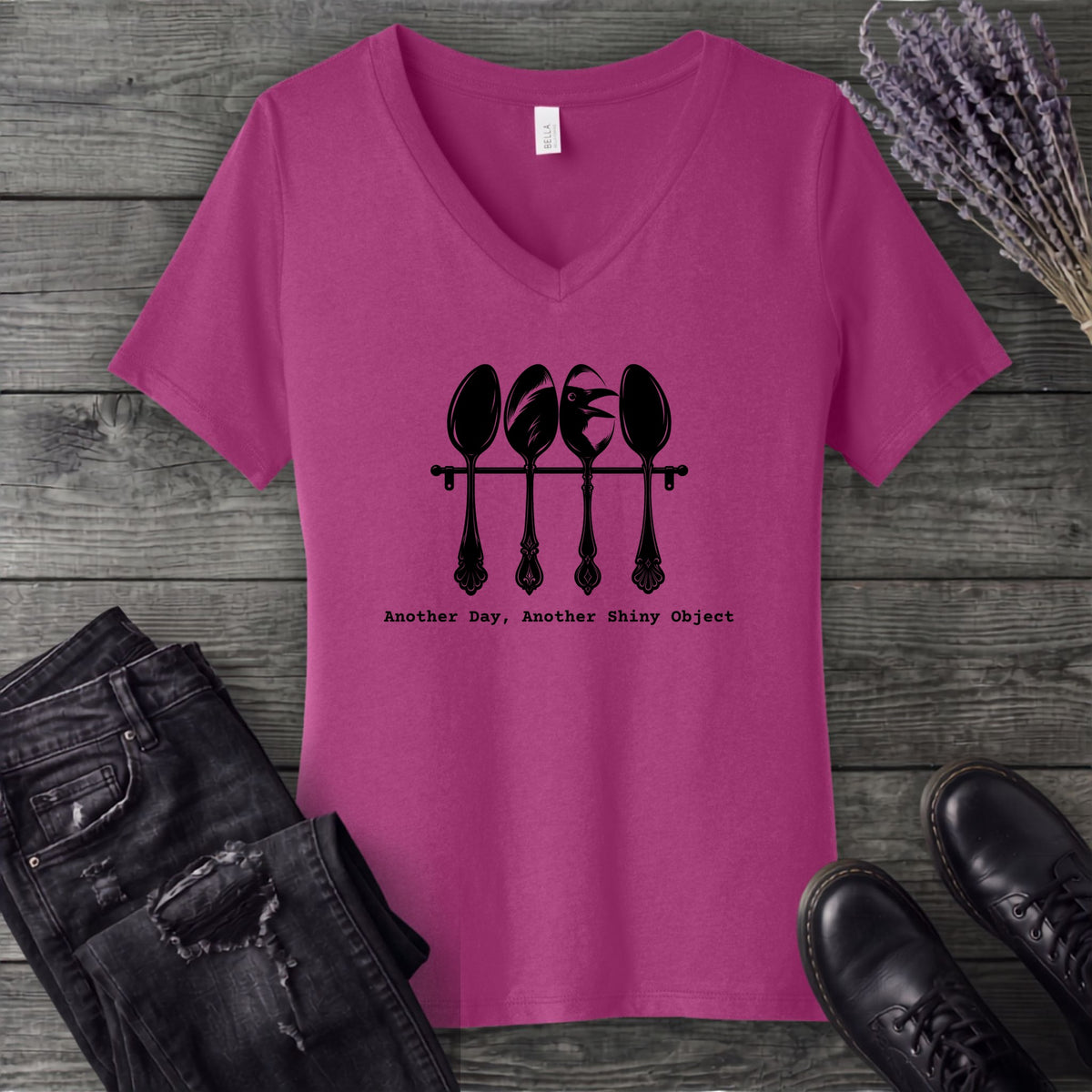 Another Shiny Object V-Neck T-Shirt