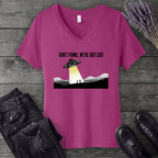 Dont Panic Were Lost V-Neck T-Shirt