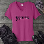 Music In Flight V-Neck T-Shirt