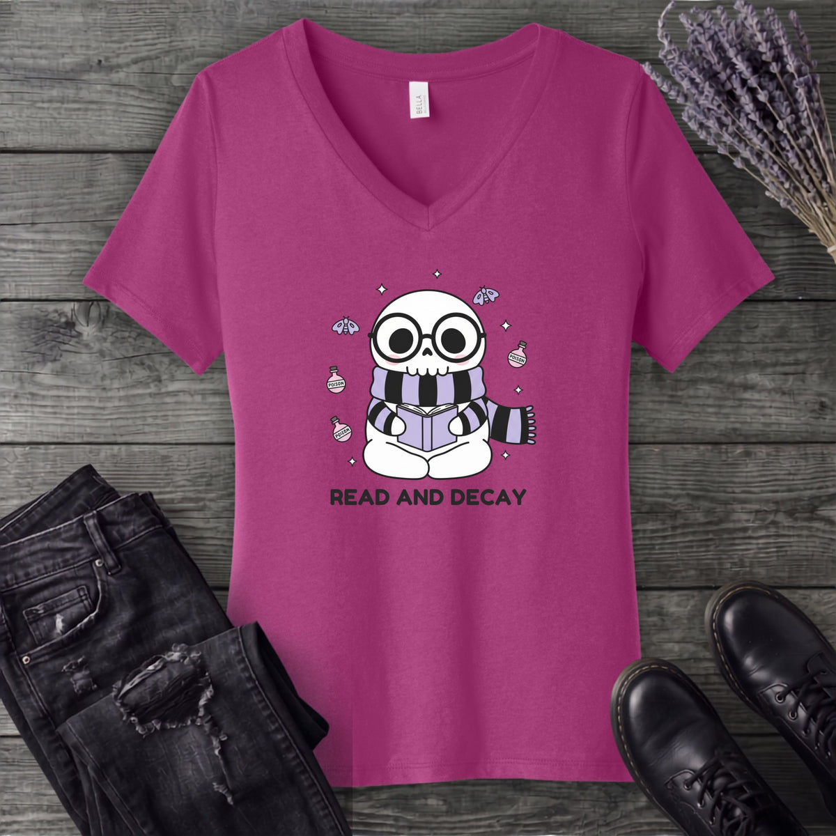 Read And Decay V-Neck T-Shirt