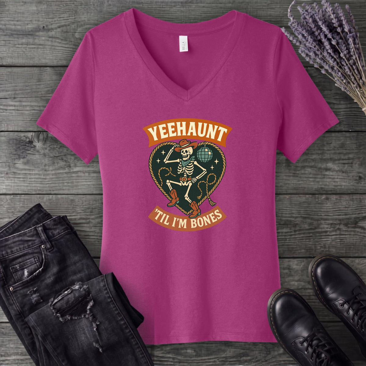 Yeehaunt Til Im Bones V-Neck T-Shirt