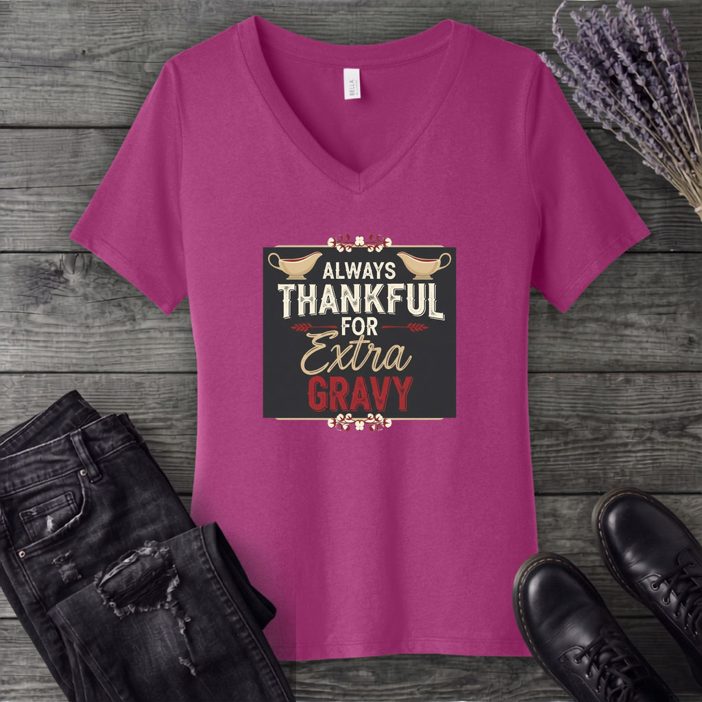 Thankful Gravy V-Neck T-Shirt