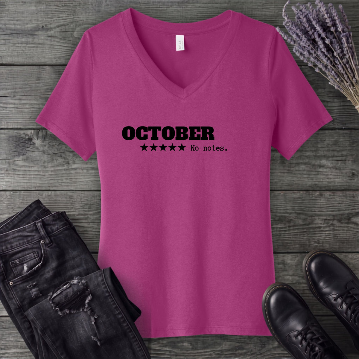 October Review V-Neck T-Shirt
