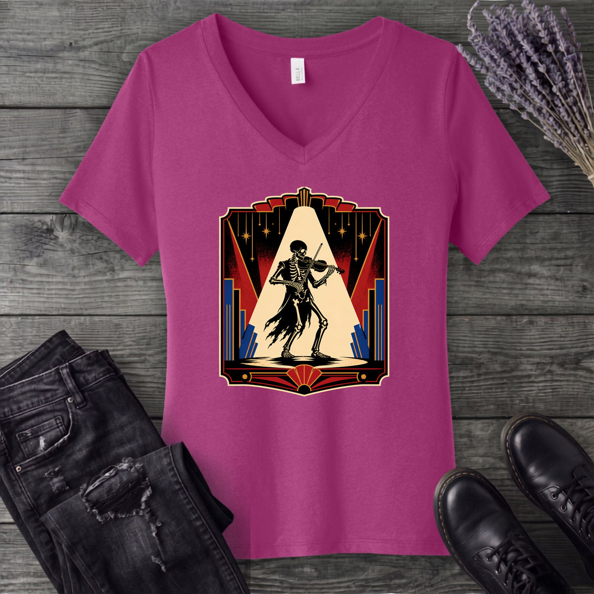 Virtuoso Skeleton V-Neck T-Shirt