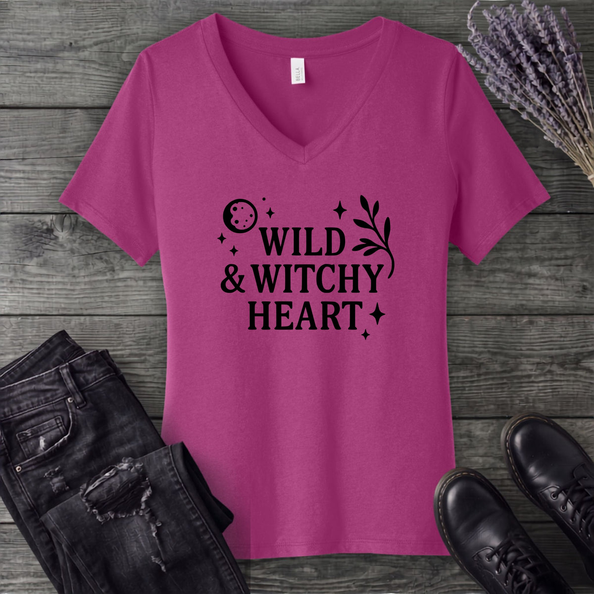 Wild Witchy Heart V-Neck T-Shirt