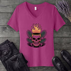 Tiki Skull Drink V-Neck T-Shirt