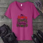 My Spooky Roots Are Showing V-Neck T-Shirt