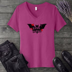 Love Sucks Punk Bat V-Neck T-Shirt