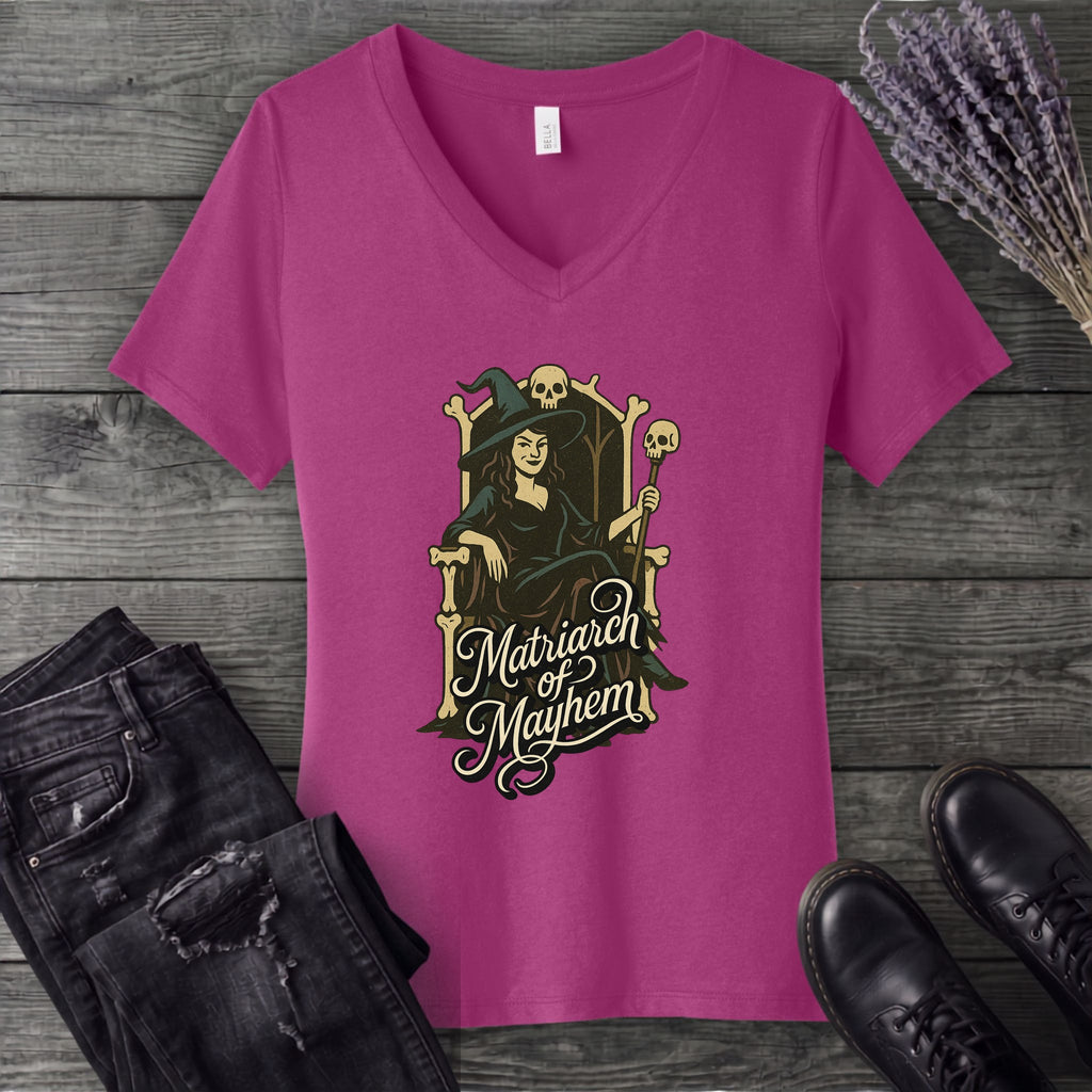 Matriarch of Mayhem V-Neck T-Shirt