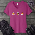 Ghosts Autumn Icons V-Neck T-Shirt