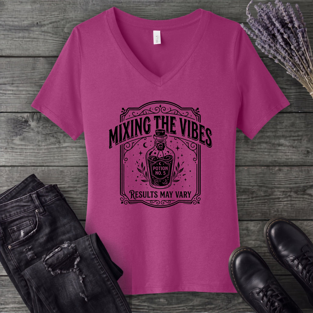 Mixing The Vibes V-Neck T-Shirt