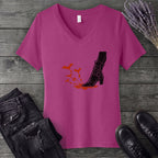Crimson Stomp V-Neck T-Shirt