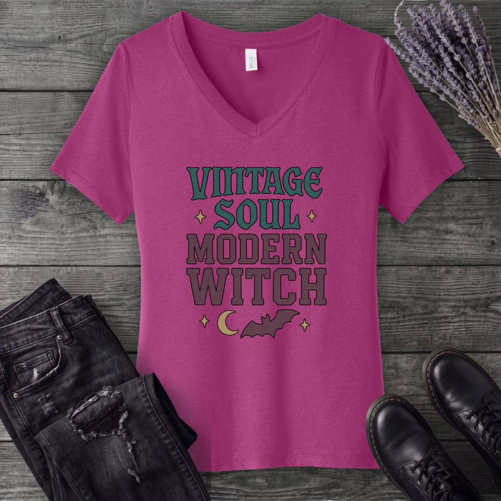 Vintage Soul Modern Witch V-Neck T-Shirt
