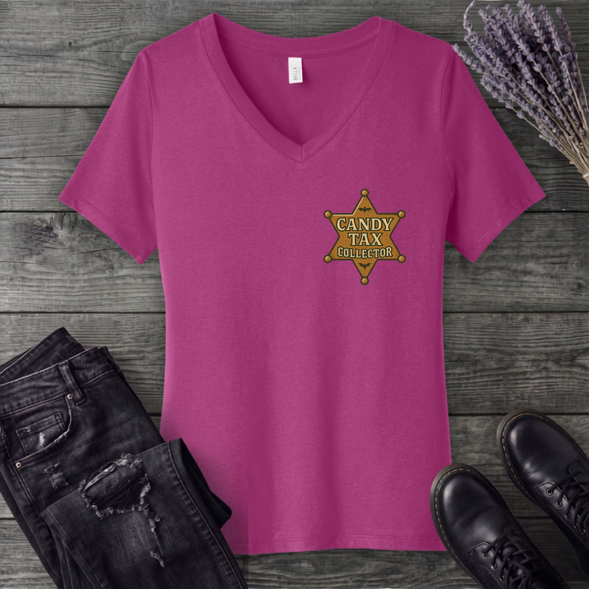 Candy Tax Collector V-Neck T-Shirt