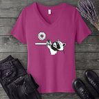 Raccoon Donut V-Neck T-Shirt